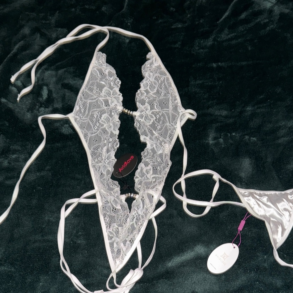 Alluring White Lace Halter Bra by Agent Provocateur
